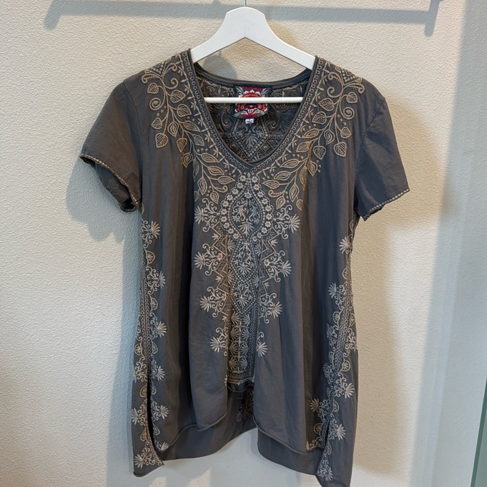 Johnny Was Women’s Green Rita Peasant Tunic Dress Size Small